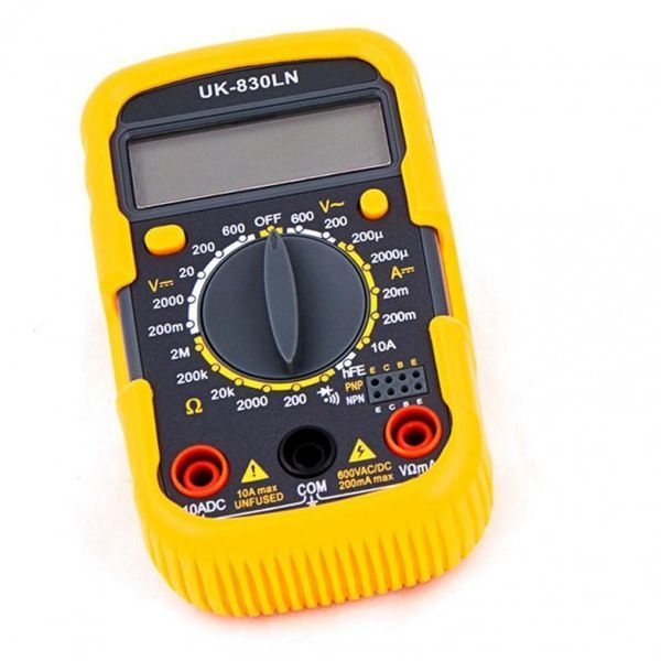 Мультиметр DT-830 LN з підсвічуванням та звуком ABaTap до 750 В Помаранчевий, тестер для вимірювання напруги 00017258 фото