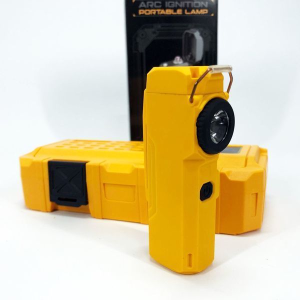 Фонарик-зажигалка армейская MULTIFUNCTIONAL D51-COB электроимпульсная аккумуляторная. Цвет: желтый 00023044 фото
