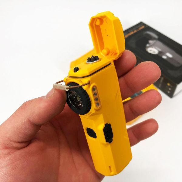 Фонарик-зажигалка армейская MULTIFUNCTIONAL D51-COB электроимпульсная аккумуляторная. Цвет: желтый 00023044 фото