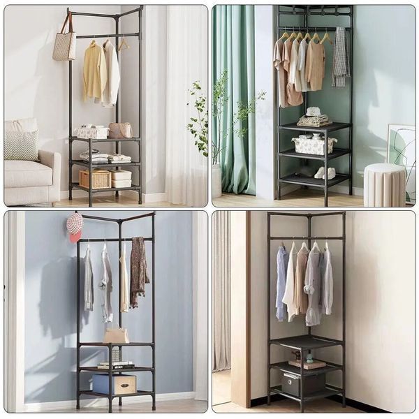 Угловая вешалка в прихожую с подставкой для обуви Corner coat rack 00012915 фото