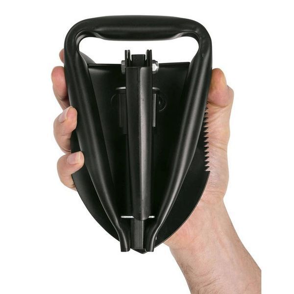 Лопата туристическая многофункциональная Shovel 009, мини лопата для кемпинга, саперная. Цвет: черный 00014988 фото