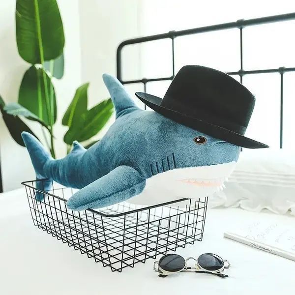 Дитяча м'яка плюшева антистрес іграшка-подушка обіймашка Shark Doll "Акула" 60 см 00024583 фото