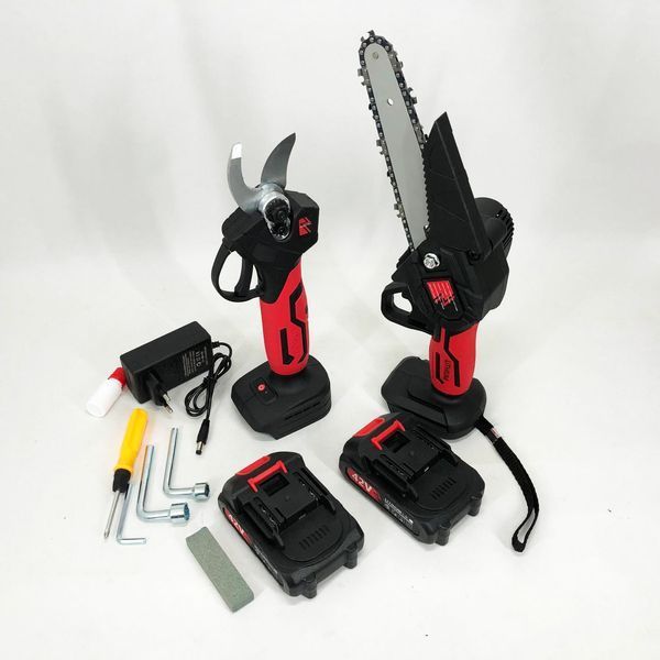 Комплект аккумуляторного инструмента 2в1 мини пила секатор KRAFFTEC 36V 4АР 00012660 фото