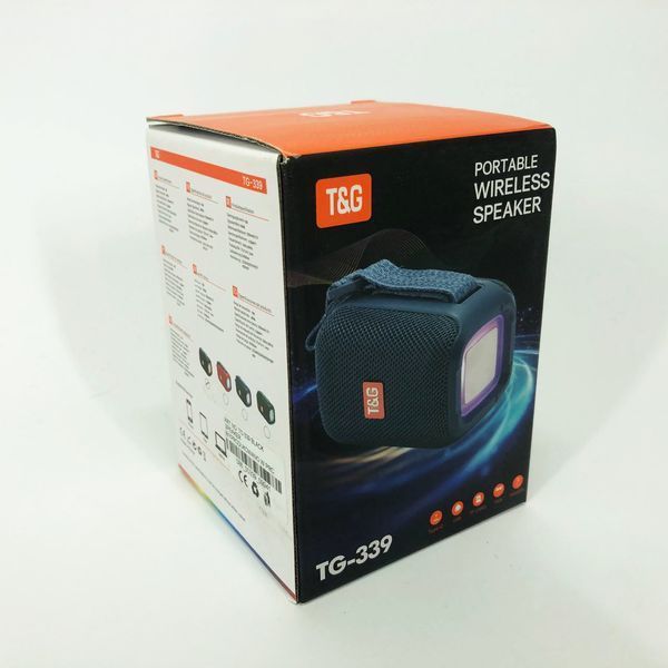 Портативная Bluetooth колонка TG339 5W с RGB подсветкой, Аккумуляторная колонка для музыки. Цвет: черный 00017225 фото