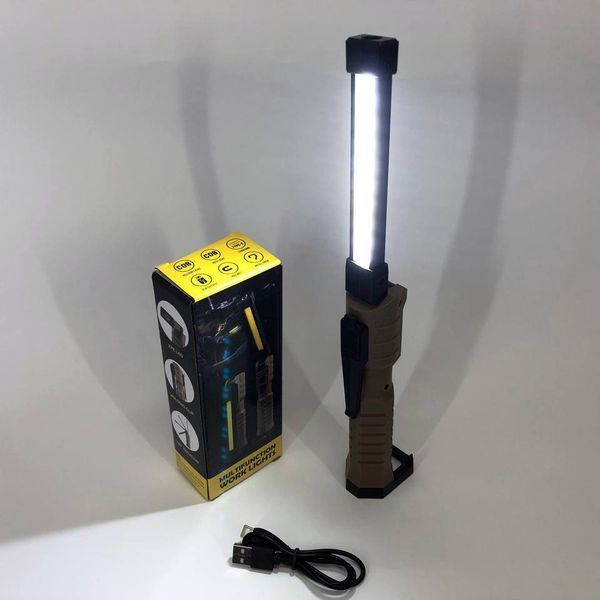 Світлодіодний ліхтар Power Bank кемпінг WL-08 XPE+COB, червоний+білий+жовтий, магніт, гачок 00023440 фото