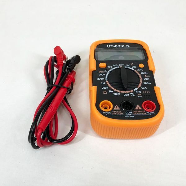 Мультиметр DT-830 LN з підсвічуванням та звуком ABaTap до 750 В Помаранчевий, тестер для вимірювання напруги 00017258 фото