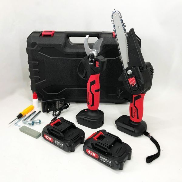 Комплект аккумуляторного инструмента 2в1 мини пила секатор KRAFFTEC 36V 4АР 00012660 фото