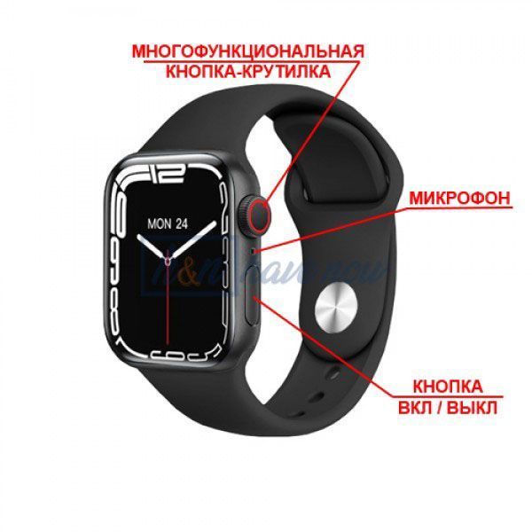 Умные смарт часы Smart Watch Z37 голосовой вызов, температура тела, пульсометр, тонометр. Цвет: черный 00022417 фото