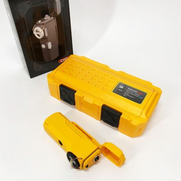 Фонарик-зажигалка армейская MULTIFUNCTIONAL D51-COB электроимпульсная аккумуляторная. Цвет: желтый 00023044 фото