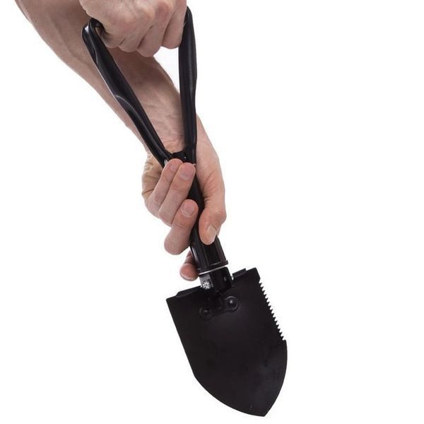 Лопата туристическая многофункциональная Shovel 009, мини лопата для кемпинга, саперная. Цвет: черный 00014988 фото