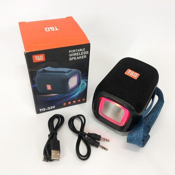 Портативная Bluetooth колонка TG339 5W с RGB подсветкой, Аккумуляторная колонка для музыки. Цвет: черный 00017225 фото