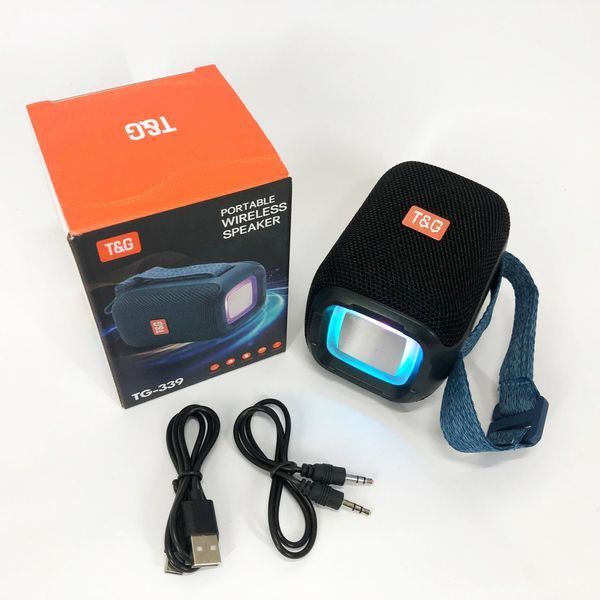 Портативная Bluetooth колонка TG339 5W с RGB подсветкой, Аккумуляторная колонка для музыки. Цвет: черный 00017225 фото
