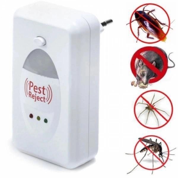 Ультразвуковий відлякувач гризунів мишей щурів та тарганів Pest Reject HK02 від мережі, смерть гризунам 00013511 фото
