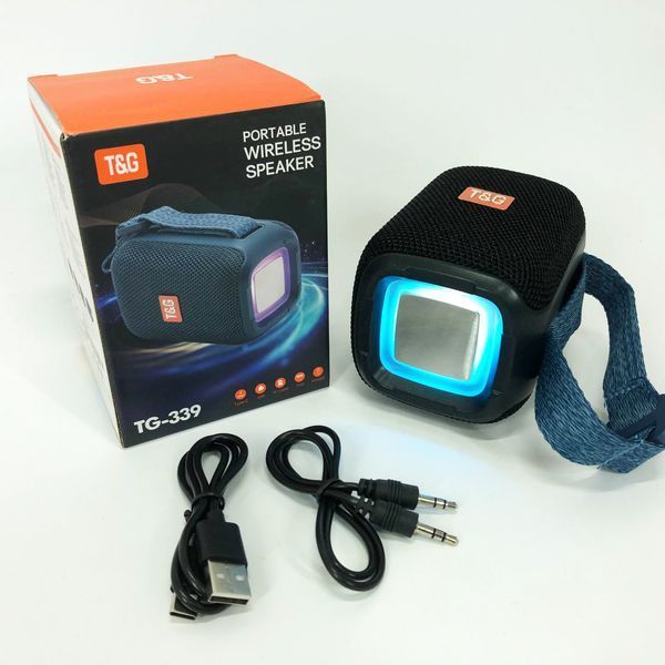 Портативная Bluetooth колонка TG339 5W с RGB подсветкой, Аккумуляторная колонка для музыки. Цвет: черный 00017225 фото