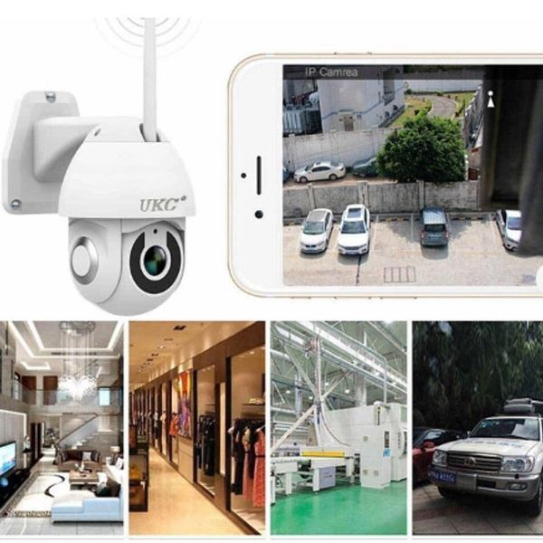 Камера видеонаблюдения IP всепогодная поворотная UKC CAMERA v380 C6 IP 1080p 2.0 mp уличная 00017772 фото