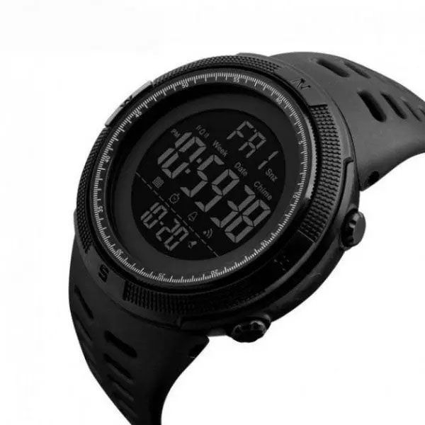 Часы наручные мужские SKMEI 1251BK ALL BLACK, фирменные спортивные часы. Цвет: черный 00022455 фото