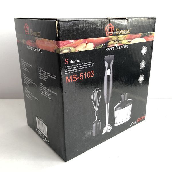 Блендер DOMOTEC MS-5103 3в1 погружной, 500 Вт, ручной погружной блендер, электрический блендер 00018858 фото