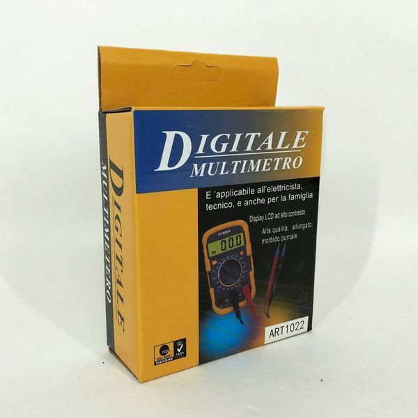 Мультиметр DT-830 LN з підсвічуванням та звуком ABaTap до 750 В Помаранчевий, тестер для вимірювання напруги 00017258 фото