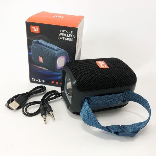Портативная Bluetooth колонка TG339 5W с RGB подсветкой, Аккумуляторная колонка для музыки. Цвет: черный 00017225 фото