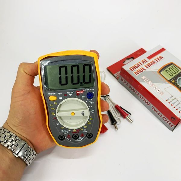 Мультиметр HAOYUE DT-33C Вимірювання: V (AC/DC), A (AC/DC), &Omega;, hFE, дзвінки. Функції: Data Hold, тест діодів 00017476 фото