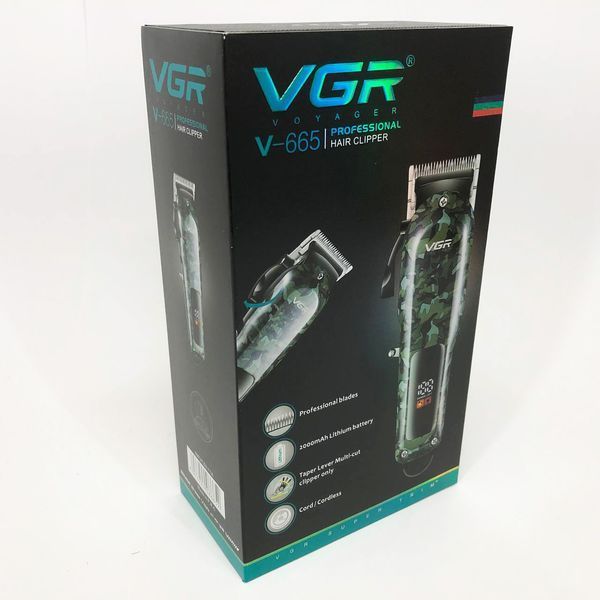 Машинка для стрижки волосся VGR V-665, Машинка для стрижки, Підстригальна машинка, Професійна 00015120 фото