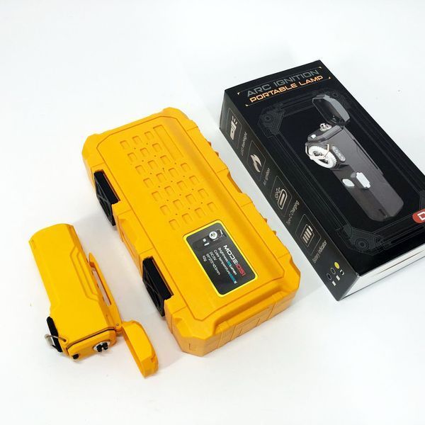 Фонарик-зажигалка армейская MULTIFUNCTIONAL D51-COB электроимпульсная аккумуляторная. Цвет: желтый 00023044 фото