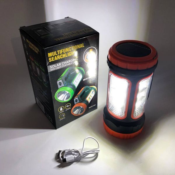 Кемпинговый фонарь XBL 818C-3W+COB, фонарь-светильник аккумуляторный кемпинговый. Цвет: оранжевый 00022882 фото