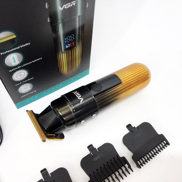 Машинка для стрижки волос VGR V-929 аккумуляторная, Машинка окантовочная профессиональная для бороды 00014486 фото