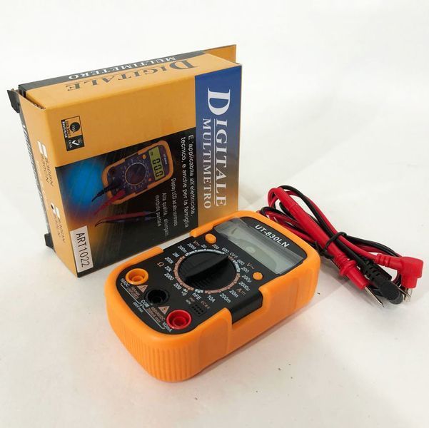 Мультиметр DT-830 LN з підсвічуванням та звуком ABaTap до 750 В Помаранчевий, тестер для вимірювання напруги 00017258 фото