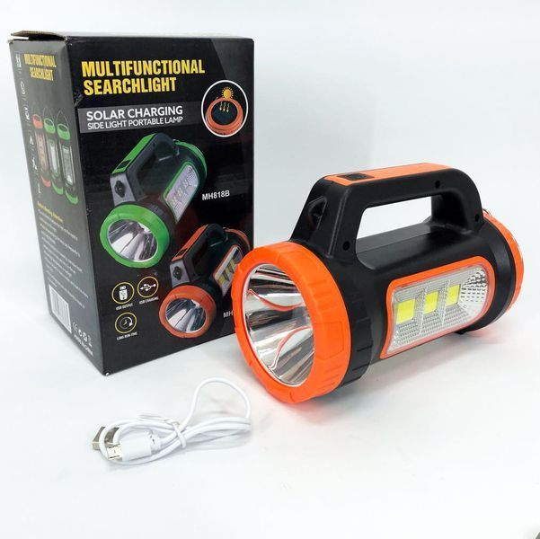 Кемпинговый фонарь XBL 818C-3W+COB, фонарь-светильник аккумуляторный кемпинговый. Цвет: оранжевый 00022882 фото