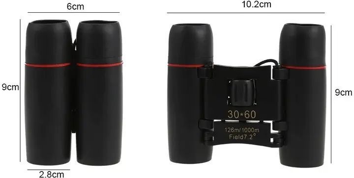 Бінокль компактний Protech 30 х 60 із чохлом Black 00024515 фото