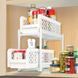 Пластиковий органайзер для ванної з 2 висувними полицями, Portable 2 Tier Basket Drawers 00014047 фото 1