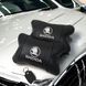 Автомобільні подушки 2 шт на підголівник Skoda / Шкода, з натуральної шкіри, стильний аксесуар для вашого авто 00016806 фото 5