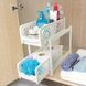 Пластиковий органайзер для ванної з 2 висувними полицями, Portable 2 Tier Basket Drawers 00014047 фото 2