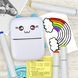 Портативний мініпринтер Mini printer з Bluetooth для термодруку без чорнила зі смартфона. Колір: блакитний 00016348 фото 1