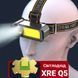 Фонарь налобный WH-1707-XPE+COB, Портативный светодиодный налобный фонарь, Водонепроницаемый фонарик 00022965 фото 6