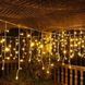 Синий новогодняя праздничная гирлянда бахрома 120 led прозрачный провод 3х0.5 м 00024718 фото 5