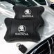 Автомобільні подушки 2 шт на підголівник Skoda / Шкода, з натуральної шкіри, стильний аксесуар для вашого авто 00016806 фото 6