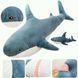 Дитяча м'яка плюшева антистрес іграшка-подушка обіймашка Shark Doll "Акула" 60 см 00024583 фото 4