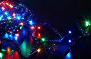 Светодиодная Гирлянда нить 401 led RGB разноцветная (черный провод) 00024729 фото