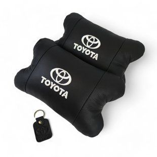 Подушки на подголовник Toyota 2шт, Набор подушек в авто Тойота, Автомобильная подушка Тойота 00017027 фото
