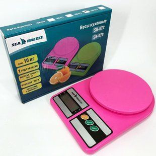 Весы кухонные SeaBreeze SB-072, Электрические кухонные весы, Точные кухонные весы. Цвет: розовый 00018797 фото