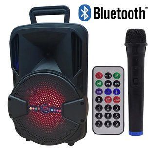 Портативная беспроводная колонка ALP-801 Bluetooth колонка-чемодан с микрофоном и светомузыкой 00018045 фото