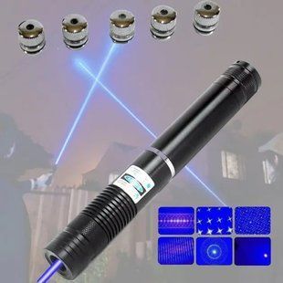 Лазерная указка (лазерный целеуказатель) 10000Мвт синяя с насадками Laser Blue YXB 008 00022597 фото