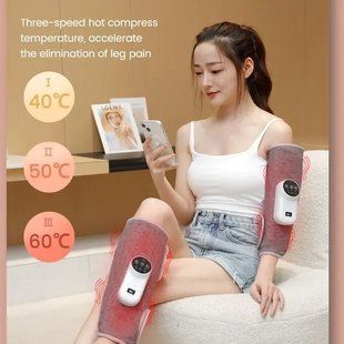 Беспроводной воздушно-компрессионный массажер на ногу с нагревом PORTABLE CALF MASSAGER 00024395 фото