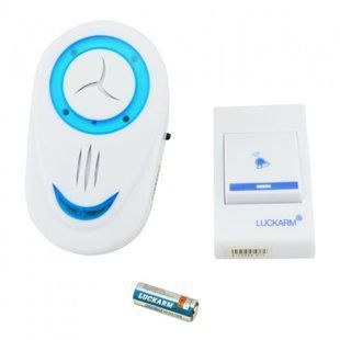 Беспроводной дверной звонок от розетки 220V Luckarm Intelligent A8853. Цвет: голубой 00013291 фото