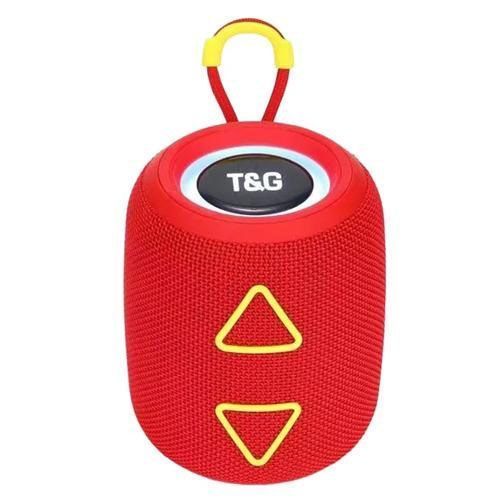 Портативная колонка TG655 5W с RGB подсветкой и ремешком, беспроводная колонка мощная. Цвет: красный 00017237 фото