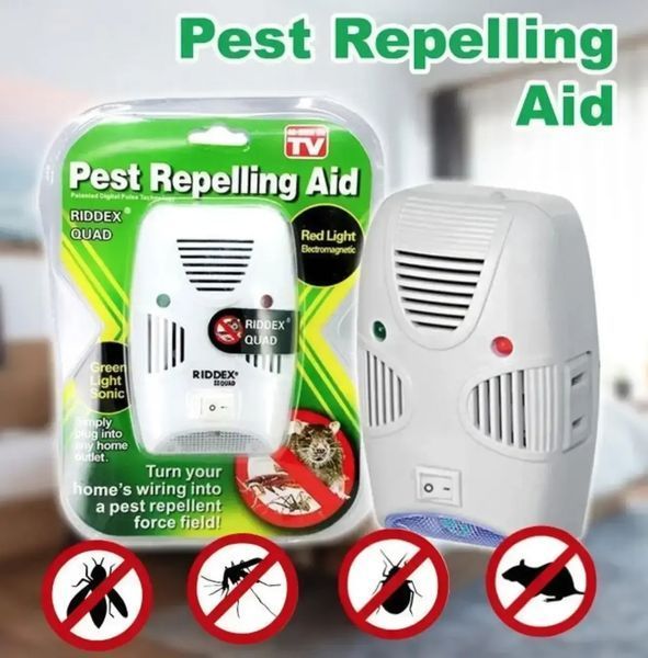 Ультразвуковой отпугиватель мышей насекомых Pest Repelling Aid Riddex, Электромагнитный отпугиватель грызунов 00013082 фото
