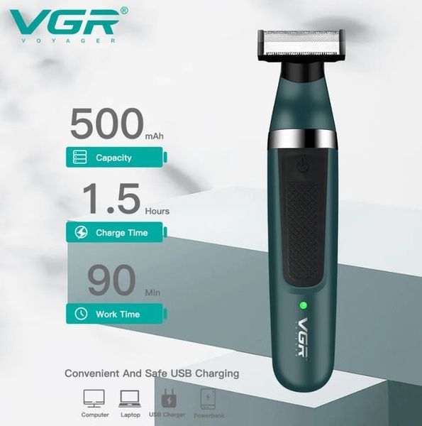Электробритва VGR V-393 Shaver профессиональная водонепроницаемая, машинка мужская для бритья 00015493 фото