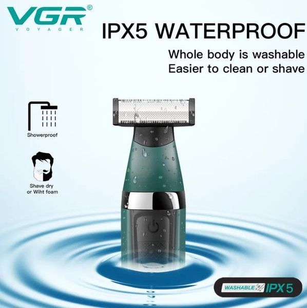 Электробритва VGR V-393 Shaver профессиональная водонепроницаемая, машинка мужская для бритья 00015493 фото